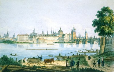 View of Prague from the Little Quarter by Vincenc Morstadt